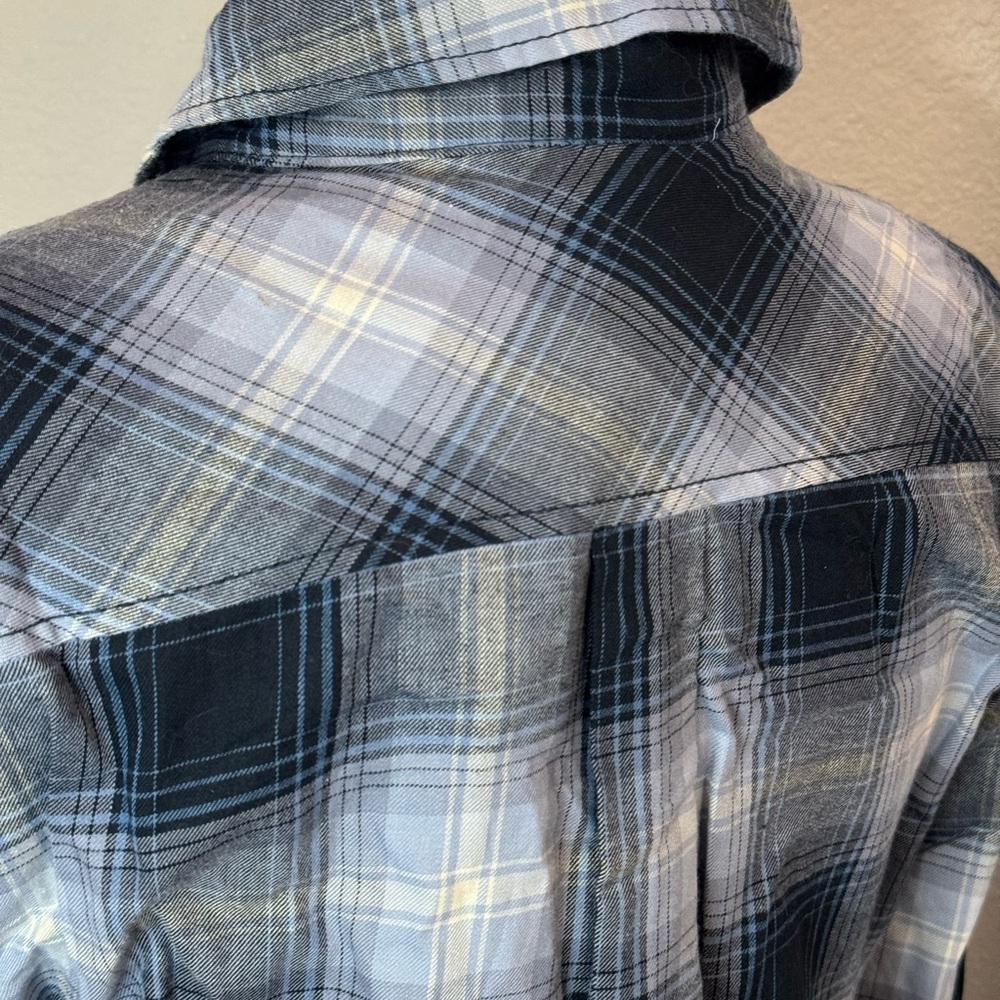 H&M Blue Plaid Shirt - Picture 3 of 4